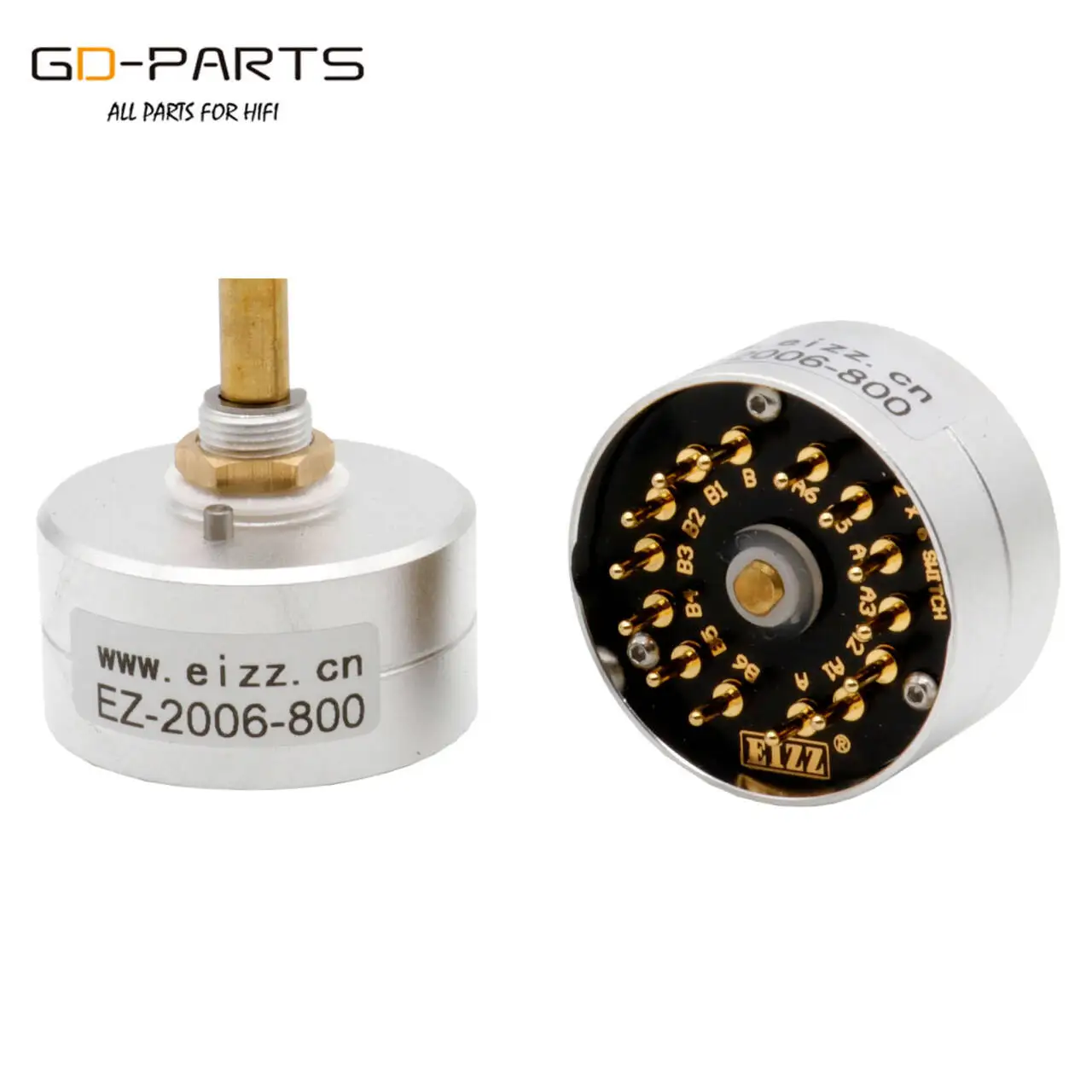EIZZ 6 Wege 2 Positionen Drehschalter Hifi Audio Signal Quelle Wahlschalter 6 Eingang 1 Ausgang Vergoldete Kupferstifte Hifi Audio DIY