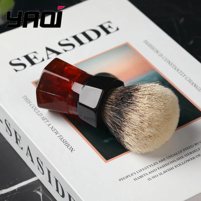 Yaqi 26 mm Moka Express Two Band Badger Hair Herren-Bartrasierpinsel Image