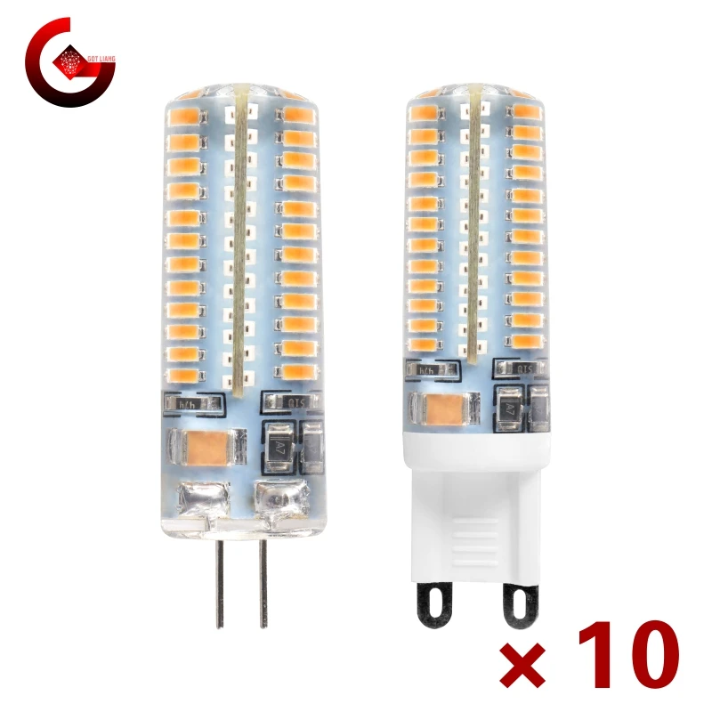 10 teile/los LED G4 G9 12V 220V AC DC 1w 2w 3w 4w 5w 6w Ersetzen 40w 60w Halogenlampe Licht 360 Strahlwinkel Kronleuchter LED Birne Lampe