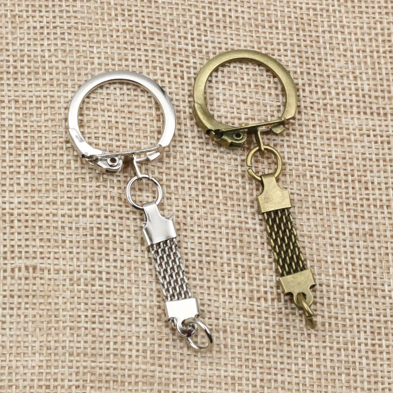 60x24mm 10 teile/los Schlüssel Ring Schlüssel Kette Rhodium Bronze Farben Überzogene Karabiner Keychain Schlüsselanhänger Großhandel Image