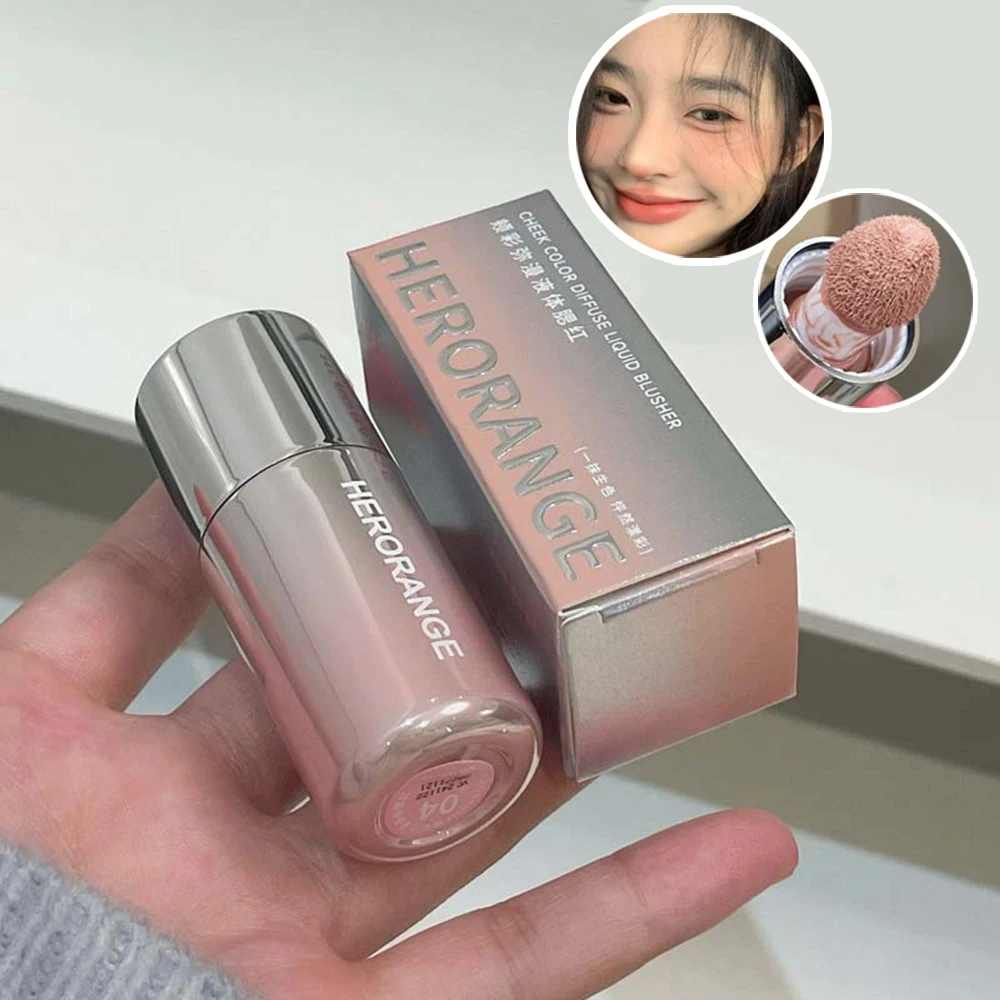 HERORANGE Liquid Blush Natürlicher, teintvergrößernder, mattierter Mehrzweck-Rouge-Flüssigkeit mit geringer Bedienung Image