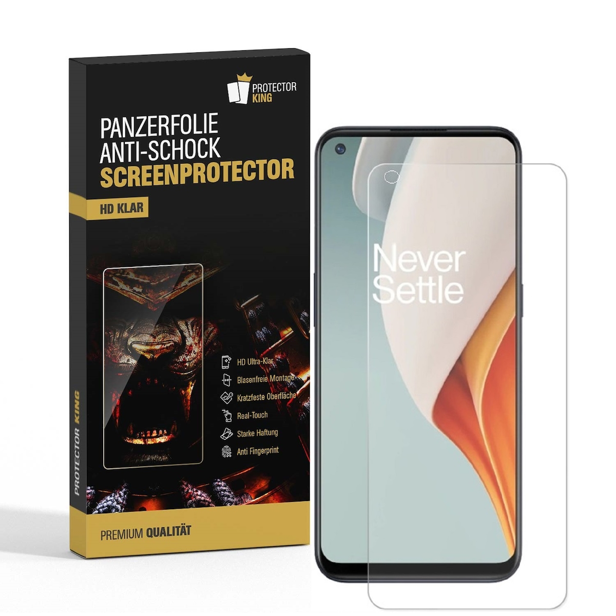 3x Panzerfolie für OnePlus Nord N100 ANTI-SCHOCK Displayschutzfolie HD KLAR Image