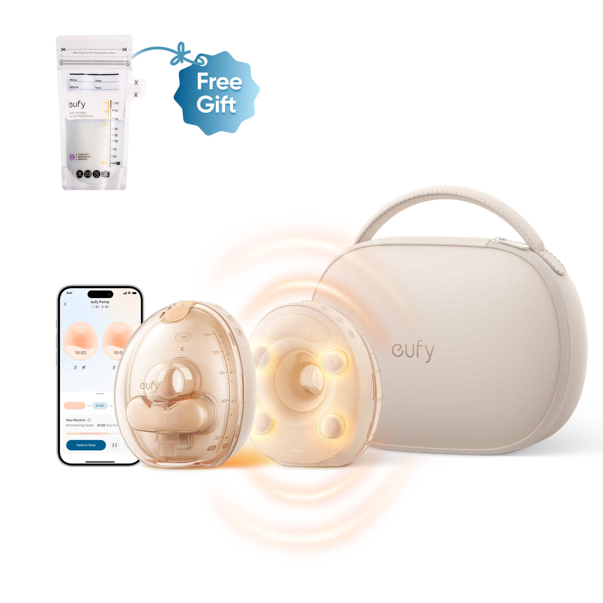 eufy S2 Pro Breast Pump with Free Milk Bag