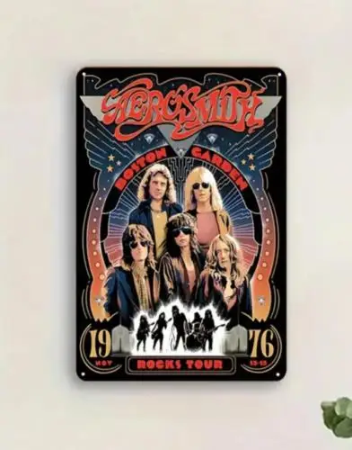 Vintage Boston Garden 1976 Konzert-Metallblechschild – Rockband NEU-Aluminium Image