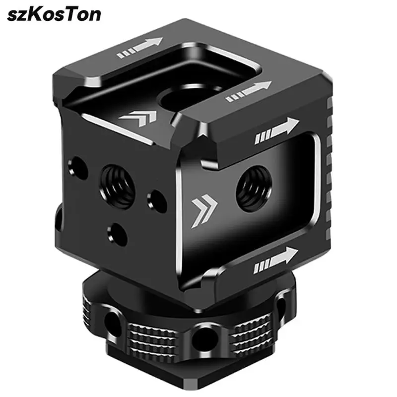 Kalten Schuh Mount Adapter 1/4 Loch Hot Shoe Monitor Basis Mic Füllen Licht Halterung Halter Für DSLR Canon Nikon Kamera Camcorder Image