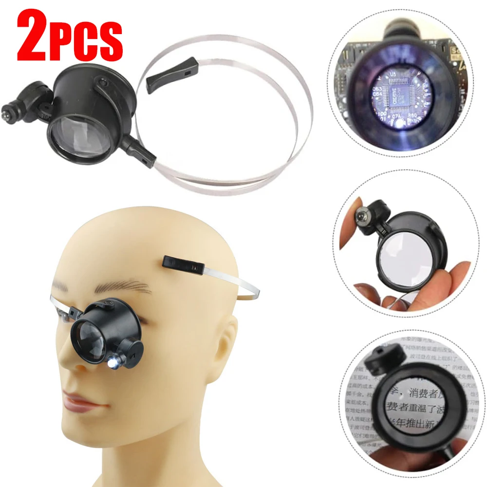15-fache Lupe Vergrößerungsgläser mit LED-Licht für Uhrmacher Uhrenreparatur-Werkzeuge Uhrenreparatur-Zubehör Image
