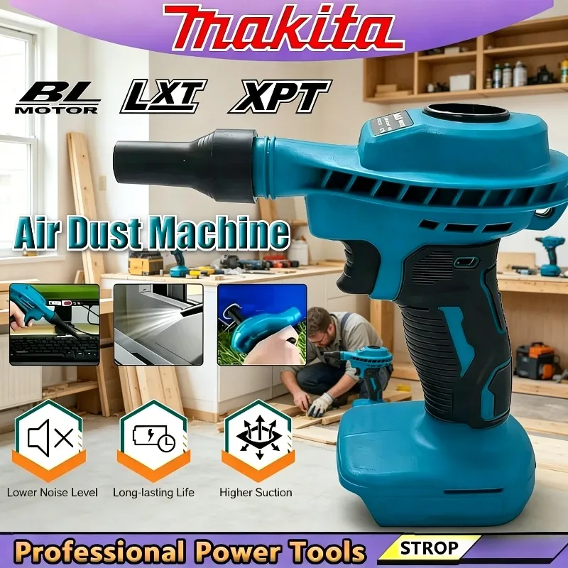 Makita Hocheffizienter Wiederaufladbarer Luftstaubsammler, Kabelloser Computer-Reiniger Elektrisches Werkzeug Staubsauger Aufpumper Image