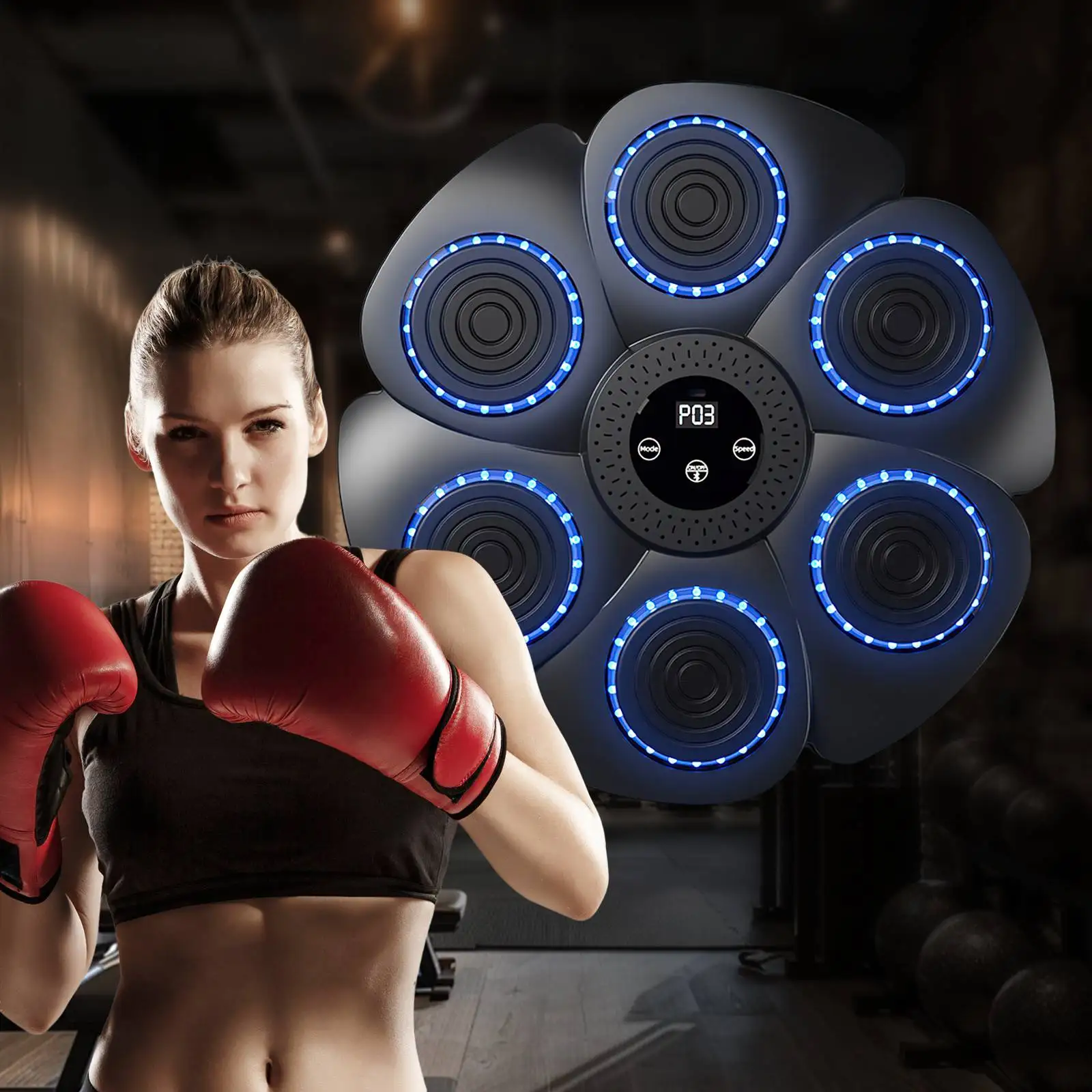 Macchina da Boxe Intelligente Bluetooth con Musica, Attrezzatura per Fitness e Combattimento, Target da Boxe da Parete per Decompressione, Accessori per Allenamento Boxe Domestico