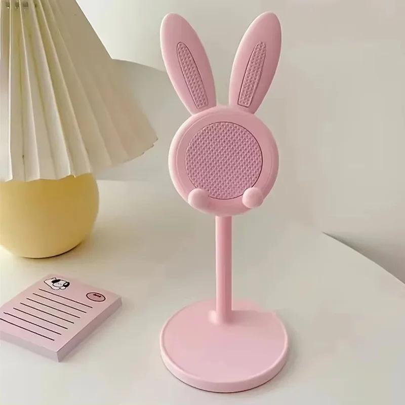 Cute Bunny Desktop Universal Mobile Phone Stand Smart Phone Bracket Adjustable Cartoon Phone Stand For iPhone/iPad/Tablet/Xiaomi