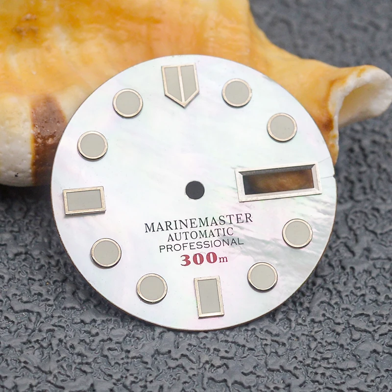 Mod 300m wasserdichtes Zifferblatt leuchtende Zifferblatt Krone bei 3.0/4,1/3,8 Uhr passt skx007 srpd Thunfisch Abalone Schildkröte Uhrengehäuse Image