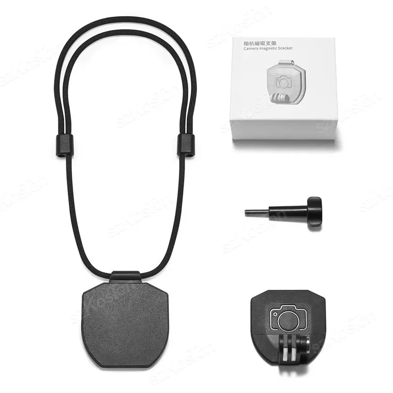 Magnetischer Umhängeband-Halter, Halterung, Adapter mit Lanyard für Go Pro Hero 13 12 11 10 Insta 360 X5 X4 DJI Osmo Action 6 5 Pro 4 Image