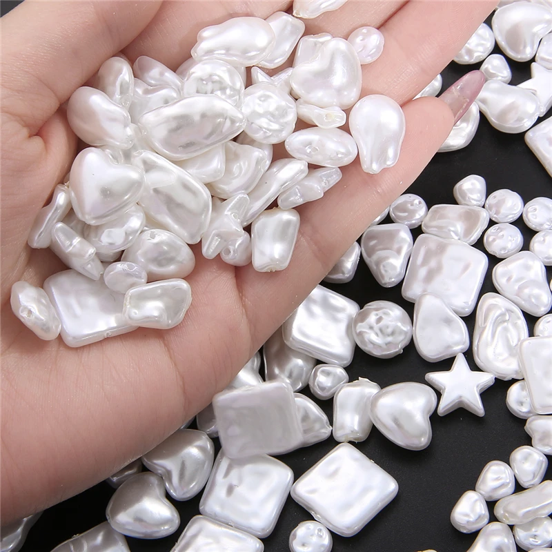 Unregelmäßige ABS Imitation Perlen Perlen Acryl Lose Perlen für Schmuck Machen DIY Halskette Ohrringe Haarspange Armband Halskette Image