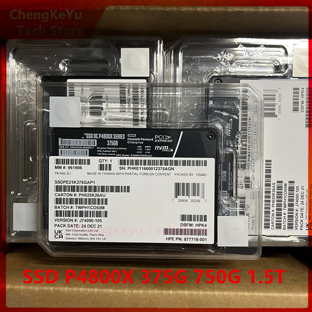 Neue und originale SSD P4800X 375G 1,5T 750G U.2 für Intel OPTANE NVME PCIE3.0 Enterprise-Grade, stabile SSD mit extrem hoher Haltbarkeit Image