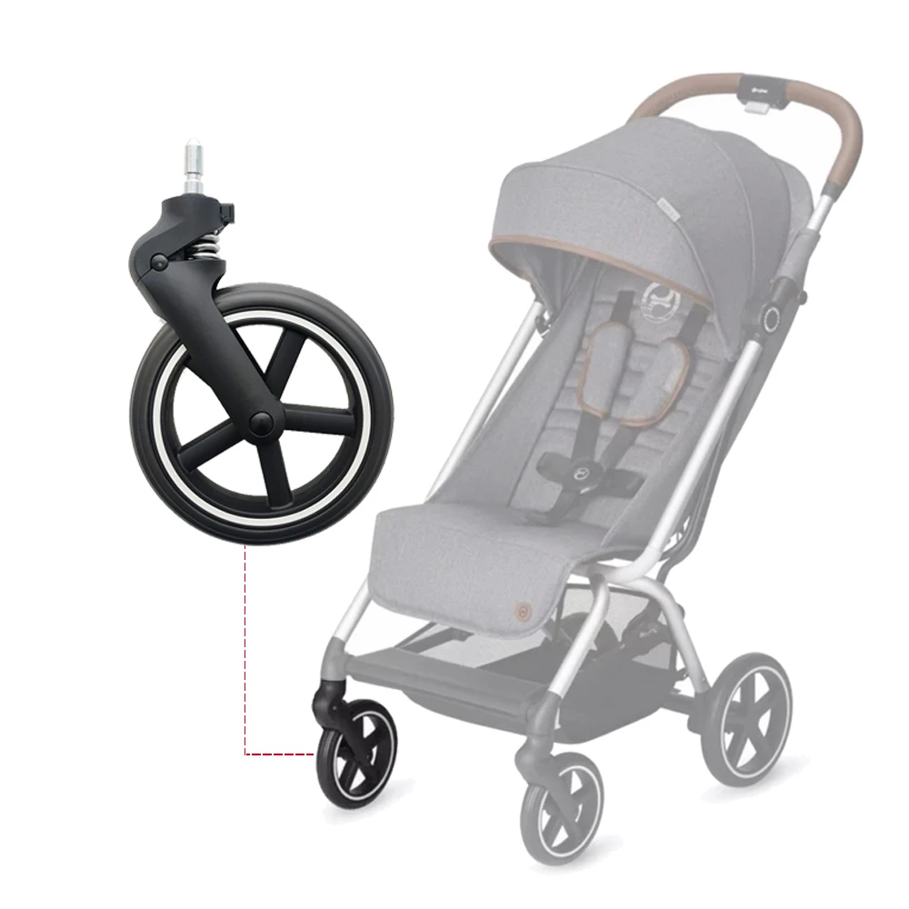 Vorderrad für Cybex Eezy S Plus 2/ Eezy S Twist Plus 2 Kinderwagen mit Reifenrahmenachse, direkter Ersatz für Kinderwagenzubehör.