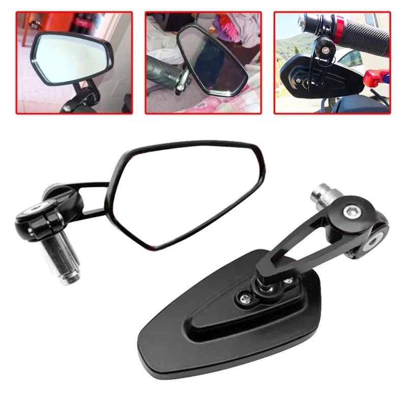 Motorradspiegel Lenker Griff Bar Ends Seitenspiegel für Yamaha R6 R1 MT09 10 TMAX XMAX WR 125 250 KTM DUKE 690 125 200 390 Image