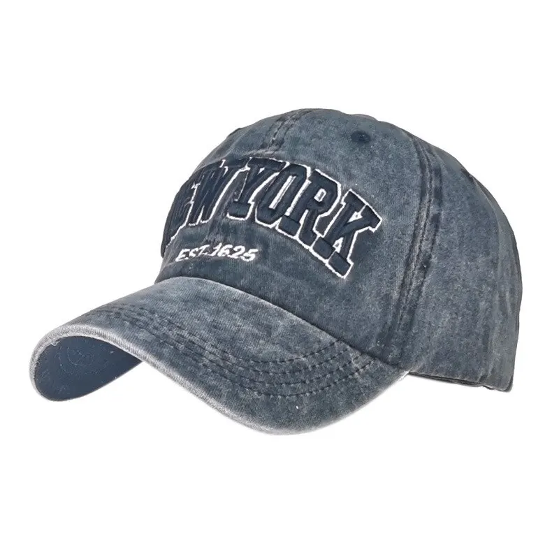 Heißer verkauf hut neue frühling und herbst gewaschen tuch baseball kappe gestickt buchstaben new york
