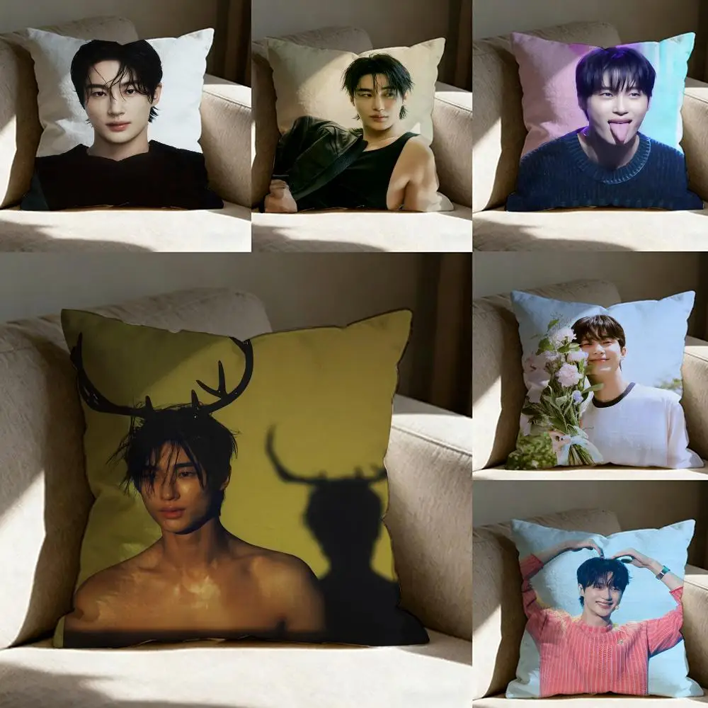 Byeon W-Woo-seok SINGER Kissenbezug, doppelseitig bedruckt, Sofakissen, Kopfteilkissen für Schlafzimmer Image