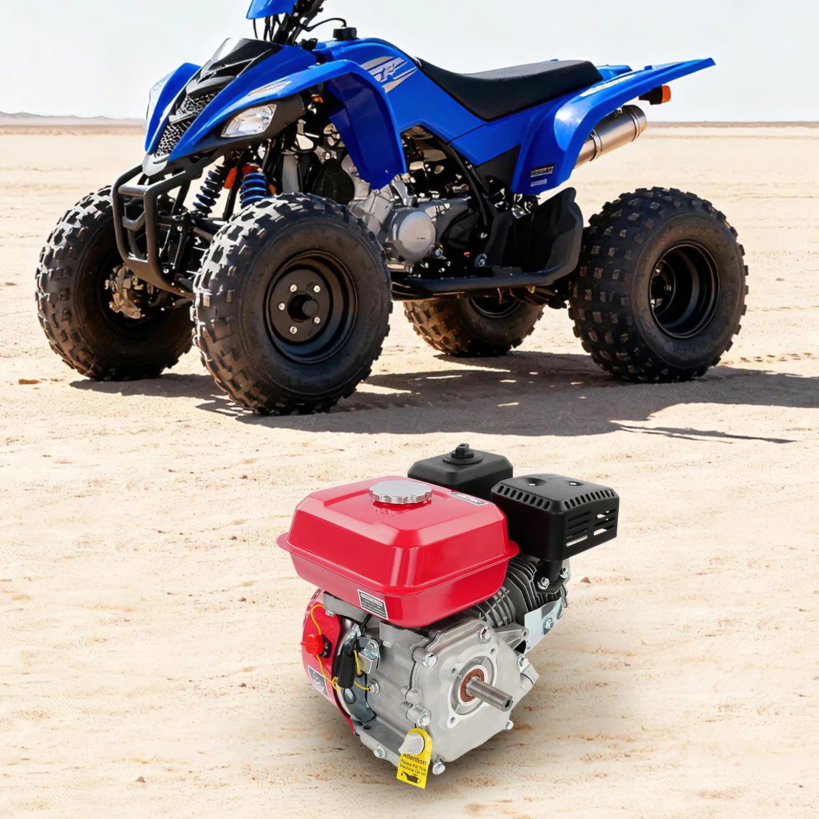 212cc 4-Takt Benzinmotor 7,5 PS 4000W Luftgekühlter Motor 3600 U/min für Go-Kart, Mini-Bike, Rasenmäher, Wasserpumpe, Hochdruckreiniger Image