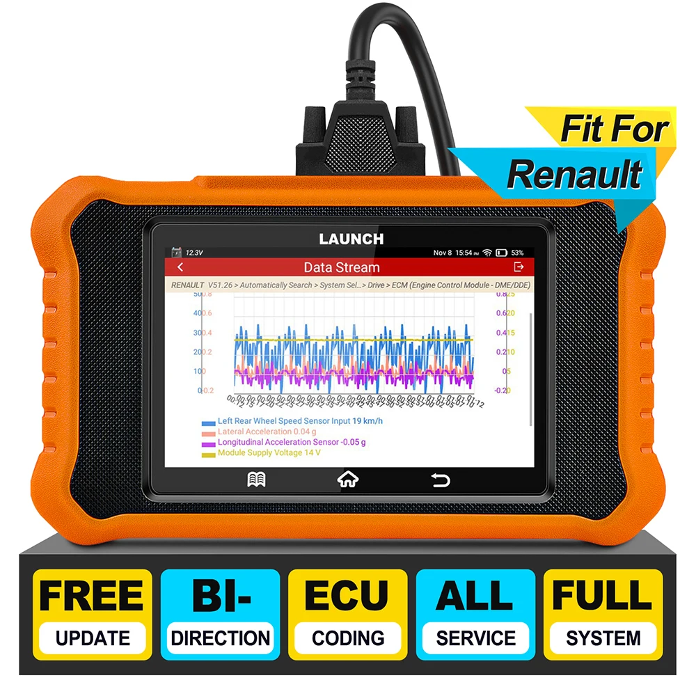 【Für Renault/Dacia】 2026 LAUNCH X431 ELITE V2.0 Bidirektionales Diagnosegerät Vollsystem-Diagnosescanner ECU-Codierung Kostenlos Image