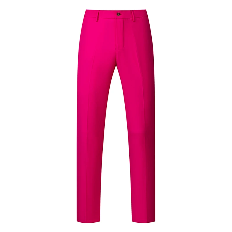 2026 Neue rote Herrenhose mit mittlerer Taille, blaue elegante Bürohose, asiatische Größe, grüne Herrenhose, Rosa, Gelb, Grau, Schwarz