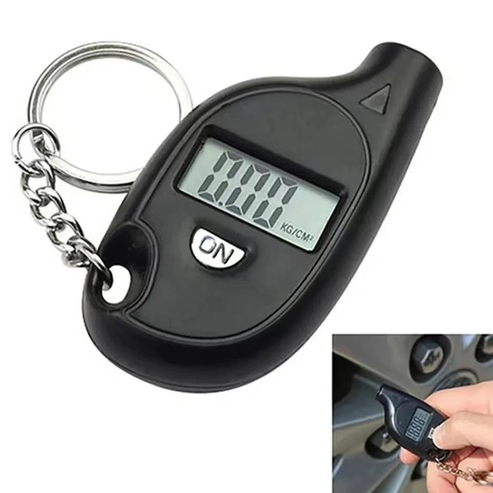 Digitales Reifendruckmessgerät mit LCD-Display – Auto- und Motorrad-Luftdruckprüfer und Sicherheitsalarm-Tool Image