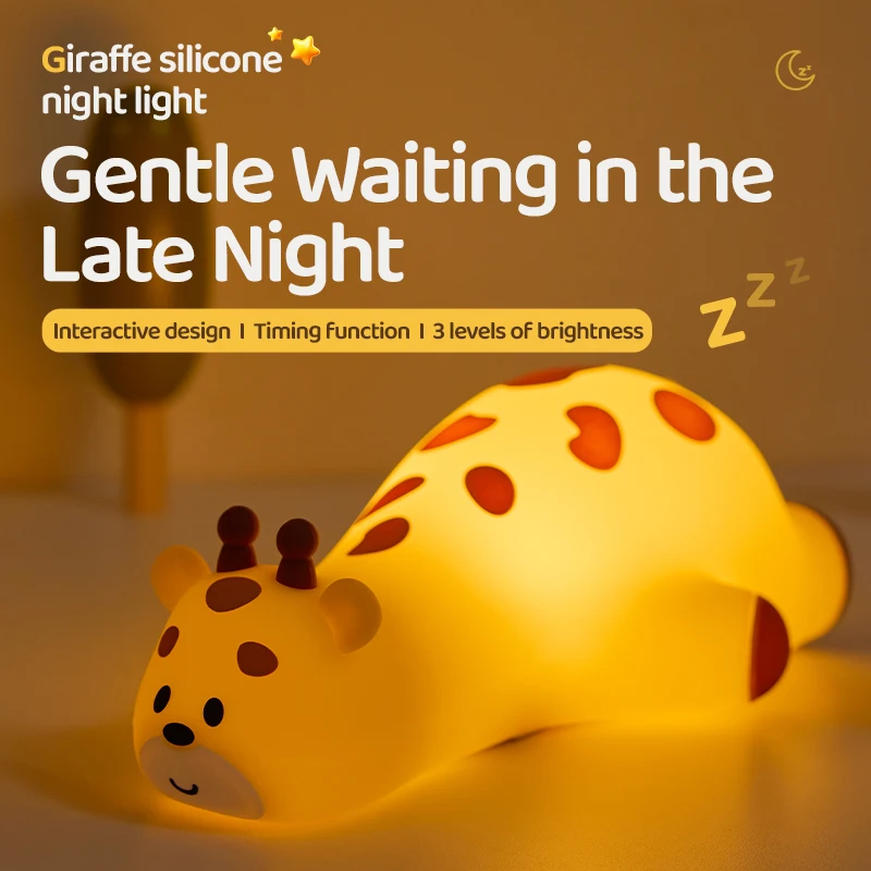Nette Tierförmige Kinder LED Nachtlicht Touch Sensor Licht Atmosphäre Licht Schlafzimmer Dekoration Geschenk Kinder Weihnachten Geschenk