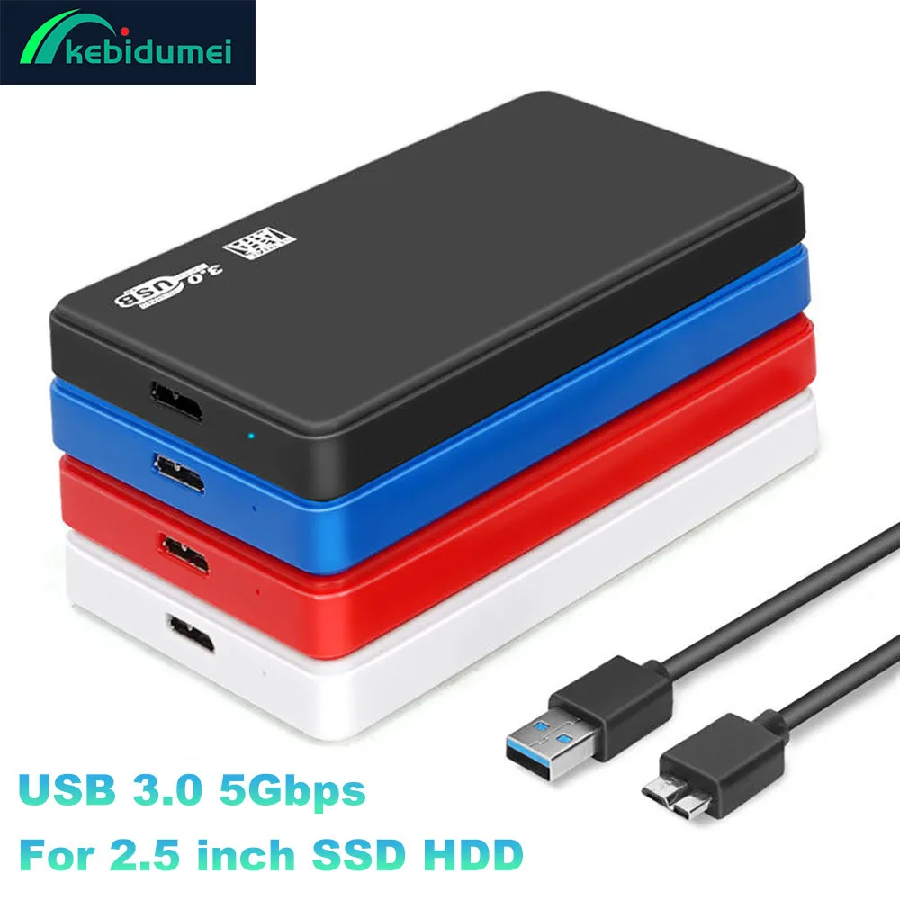 USB 3.0 HDD-Gehäuse 2,5 Zoll SATA SSD Festplattengehäuse 5 Gbit/s Übertragungsgeschwindigkeit Mobiles externes Gehäuse Festplattenboxen für Laptop Image