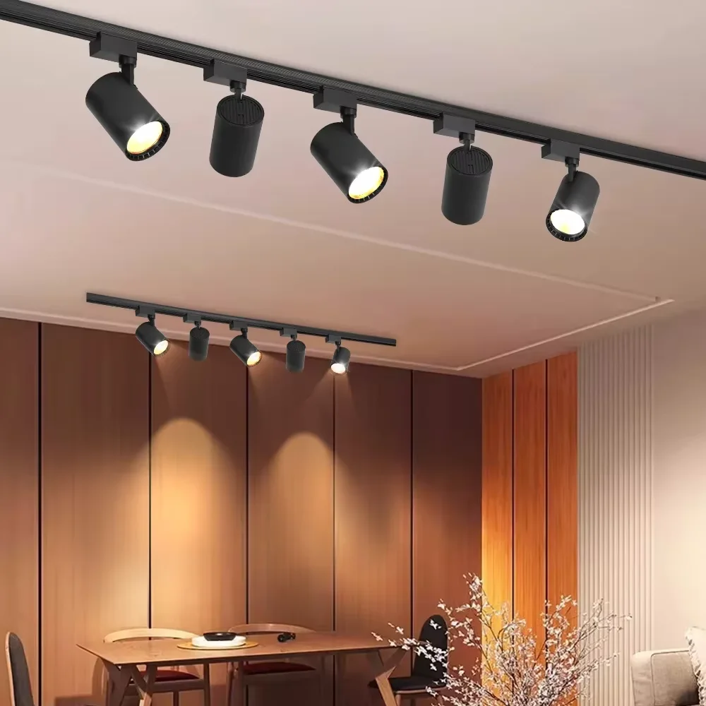 220V Spot Led Track Beleuchtung 20/30/40/50W Scheinwerfer Led Track schiene Lichter für Wohnzimmer Track Licht Vollen Satz Led-deckenleuchte