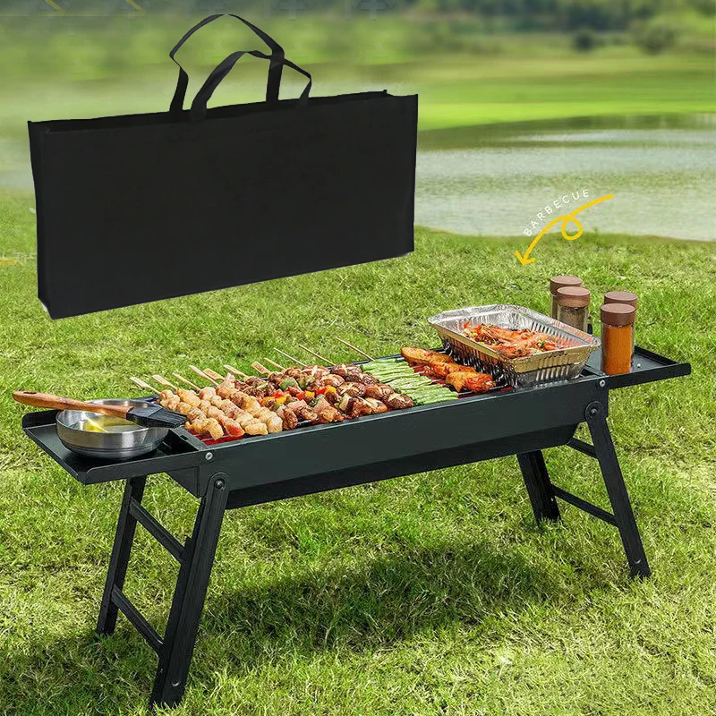 Outdoor-Camping Holzkohle Grill Grill nach Hause falten tragbare Grill regal Werkzeuge Image