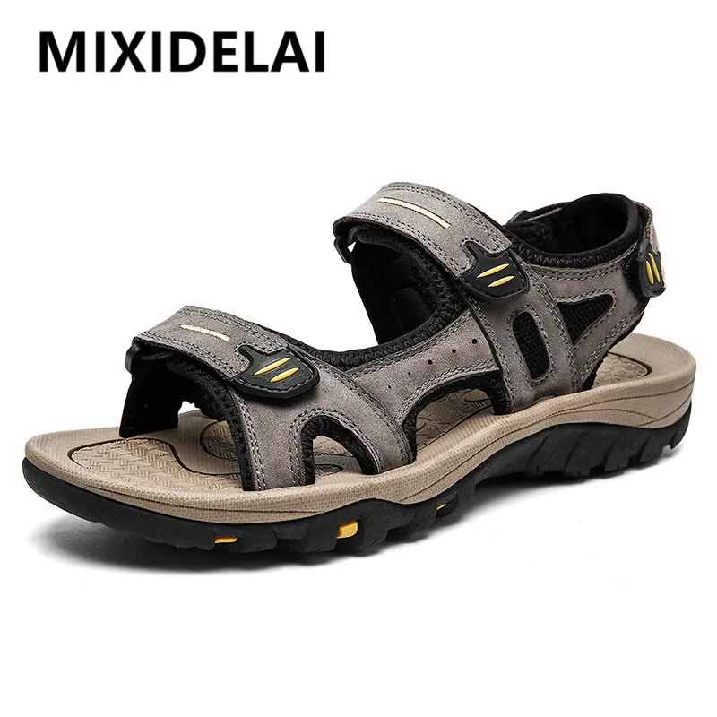 Echtes Leder Männer Sandalen Sommer Neue Große Größe Männer Sandalen Outdoor männer Casual Schuhe Mode Sandalen Hausschuhe Große Größe 38-48