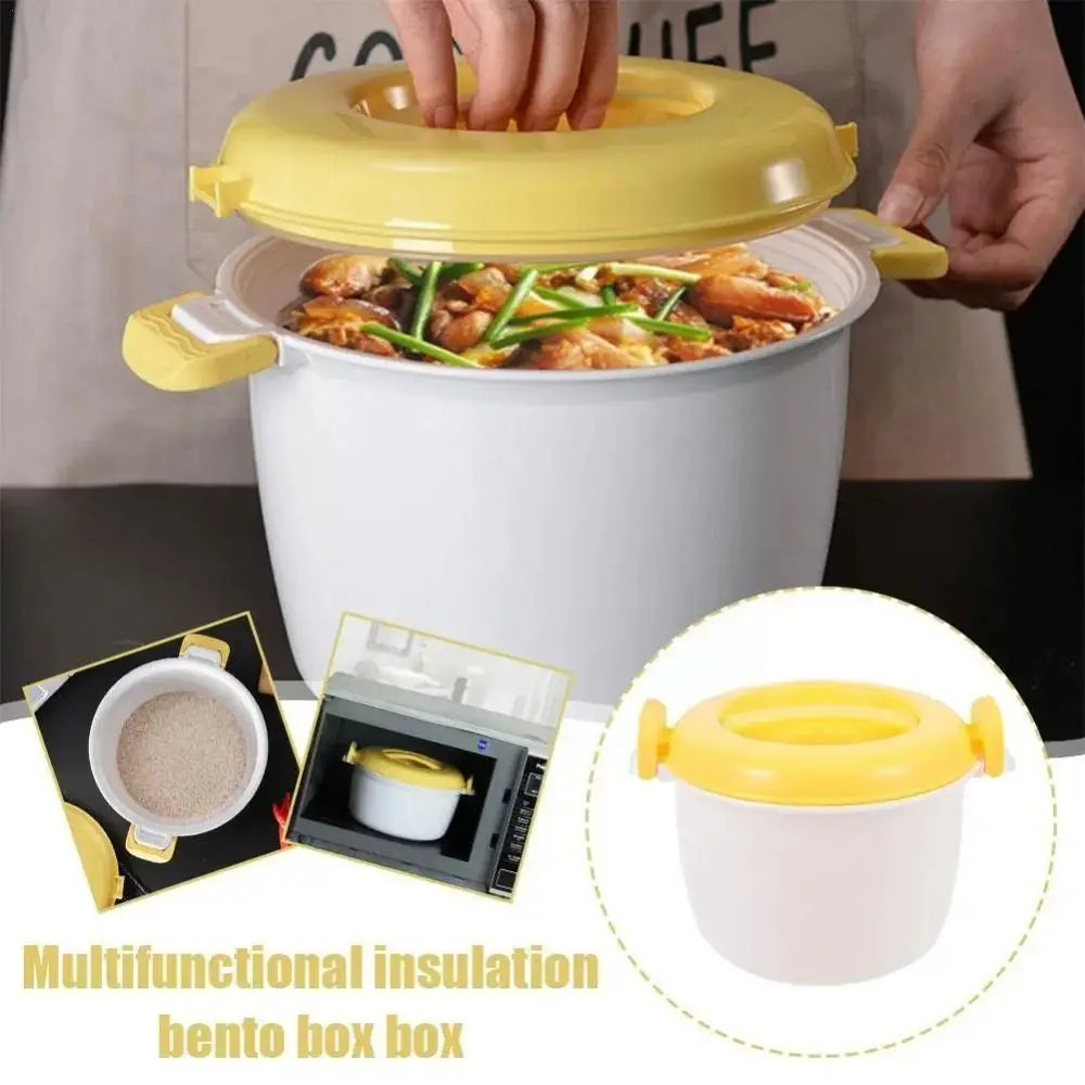 Mikrowelle Reiskocher Dampfgarer Topf Pastamaker Ofen Gemüse Kochgeschirr Kochen Suppe Drucktöpfe Schüssel Mikro Gemüsebehälter Image