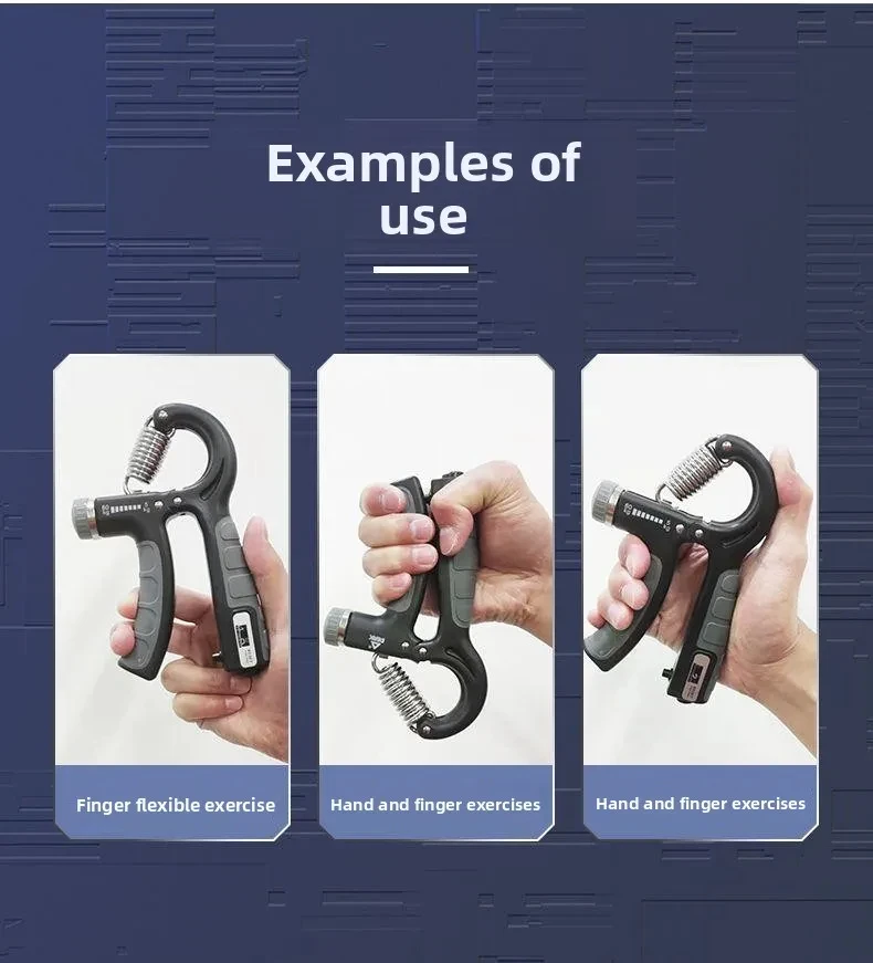 10-100 kg verstellbarer Handgrifftrainer mit Zähler, Handgelenk-, Unterarm- und Handtrainer für den Muskelaufbau Image