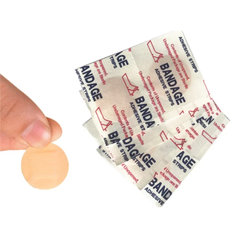 100 teile/los Runde Pflaster Wundauflage Patch für Kinder Kinder Gips PE Wasserdichte Klebe Bandagen Kreis Woundplast Image