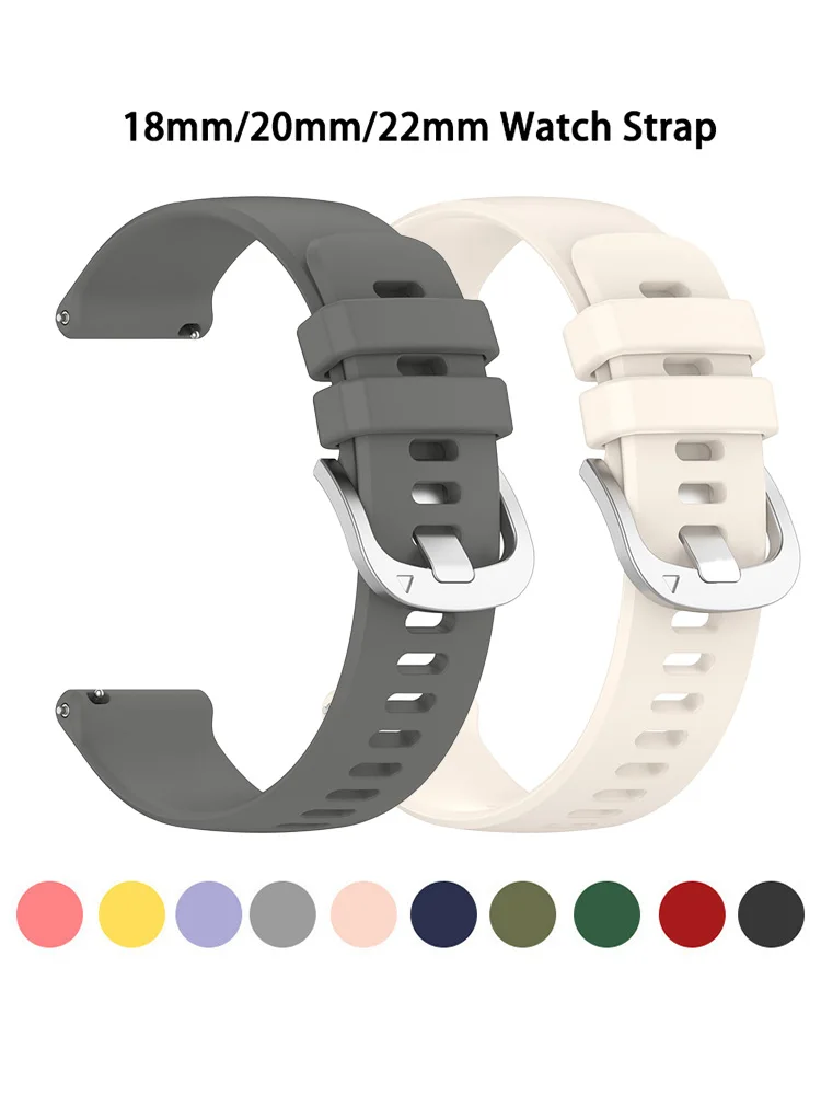 18mm 20mm 22mm Uhrenarmbänder für Garmin Venu 3/3s/2/2s Silikon-Uhrenarmbänder für Garmin Vivoactive 3/4/4s/Forerunner 245 2049 Image