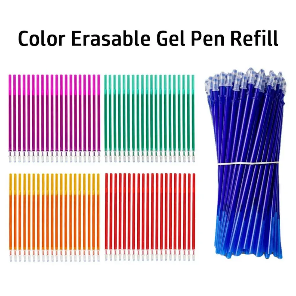 10 Stück/Set 0,5mm Bunte Tinten-Gelstift-Nachfüllungen Schreibwerkzeug Schreibwaren Neutraler Stift-Kern Löschbare Ersatz-Nachfüllungen Image