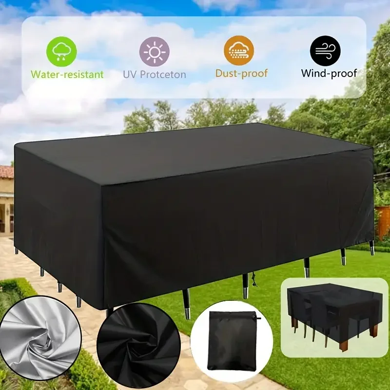 Gartenmöbel-Abdeckungen, Tisch- und Stuhlbezüge Wasserdicht, Staubdicht, UV-Beständig 210D Oxford-Gewebe Schutzhüllen