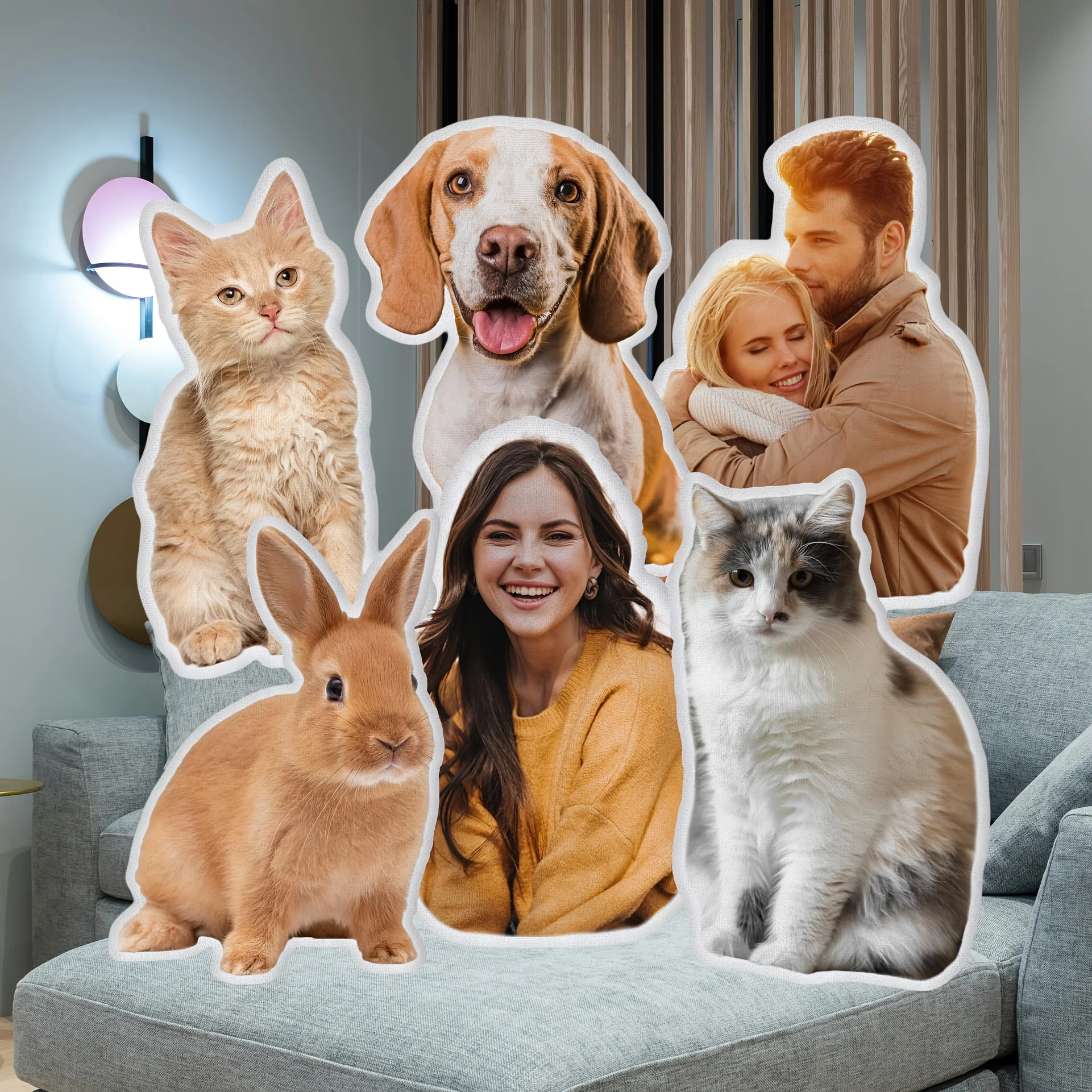 1 STÜCK Maßgeschneidertes individuelles Foto-Plüschkissen, personalisiertes Haustier-Bildkissen – die beste Geschenkauswahl Image