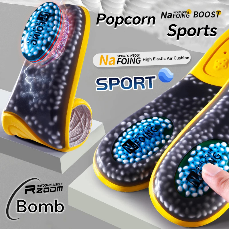 Sport-Einlegesohlen, Fußgewölbeunterstützung, atmungsaktives Technologie-Design, Stoßdämpfung, Schuhe, Polster, Outdoor, Laufen, Rzoom, Luftpolster-Einlegesohle Image