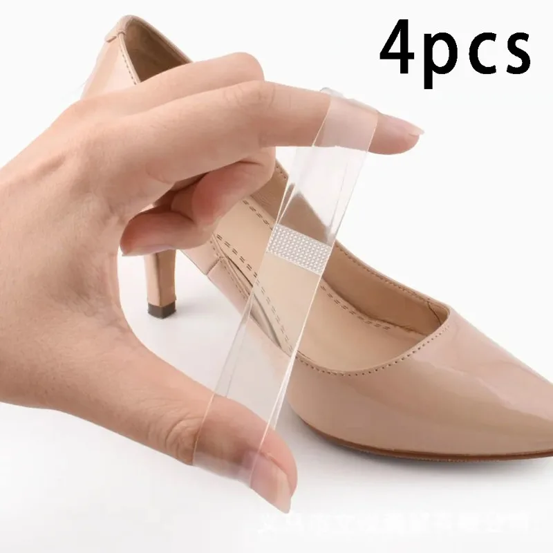2 Paar unsichtbare elastische transparente Silikon-Schnürsenkel für High-Heel-Schuhe, modisches Design, hochwertige Riemen, Knöchelschnürsenkel Image