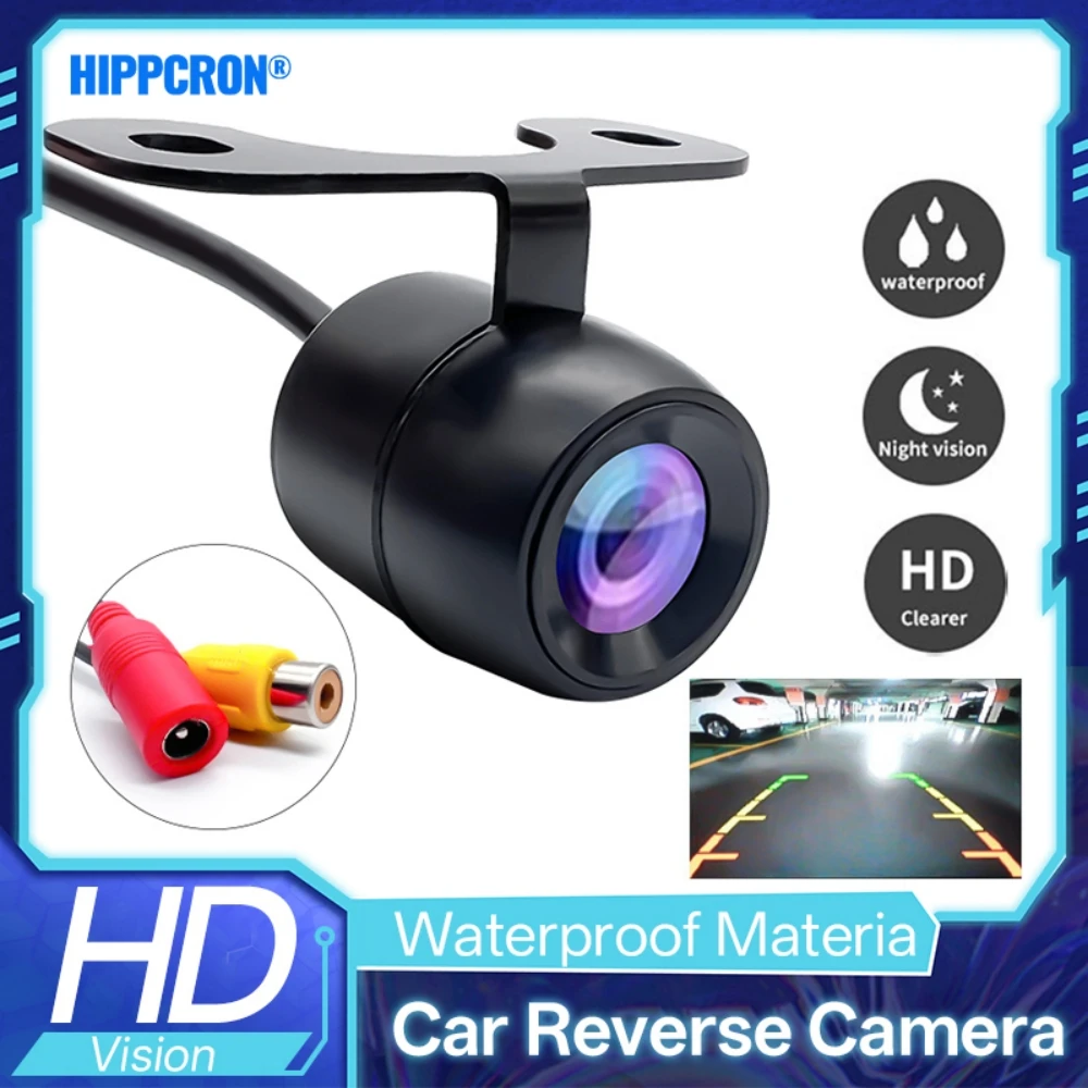 Hippcron Auto Reverse Kamera HD Nachtsicht Weitwinkel Rückansicht Parkplatz Kamera Farbe Bild Wasserdichte CCD LED Backup Monitor Image