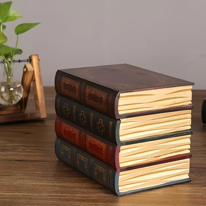 Antike Buch-Aufbewahrungsbox im Vintage-Stil aus Holz, stapelbar, dekorative Büro-Aufbewahrungsbox, Vintage-dekorative Requisiten, Buch, Urlaubsgeschenk