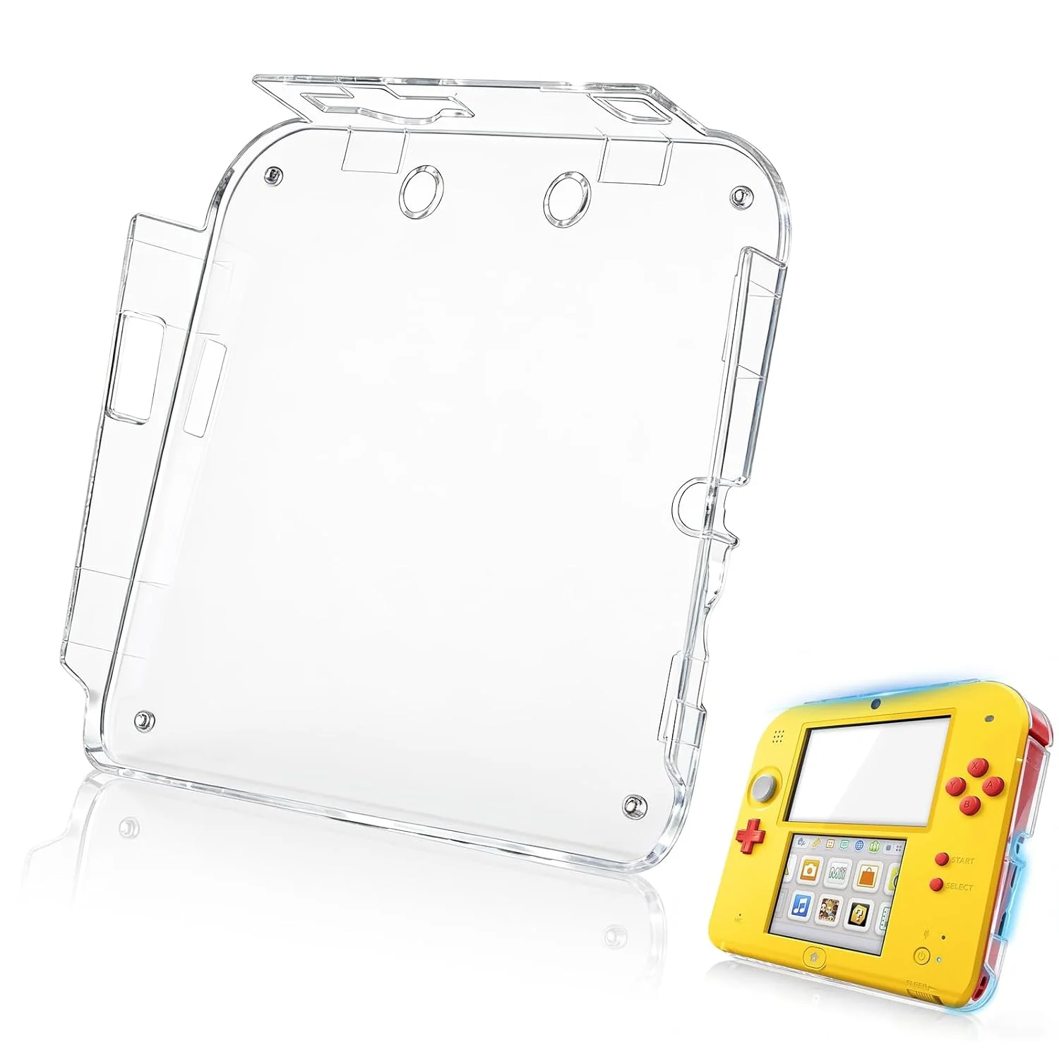 Transparente, klare Kristall-Schutzhülle für Nintendo 3DS-Spielkonsole, schützende Hartschalen-Hülle, Gaming-Zubehör Image