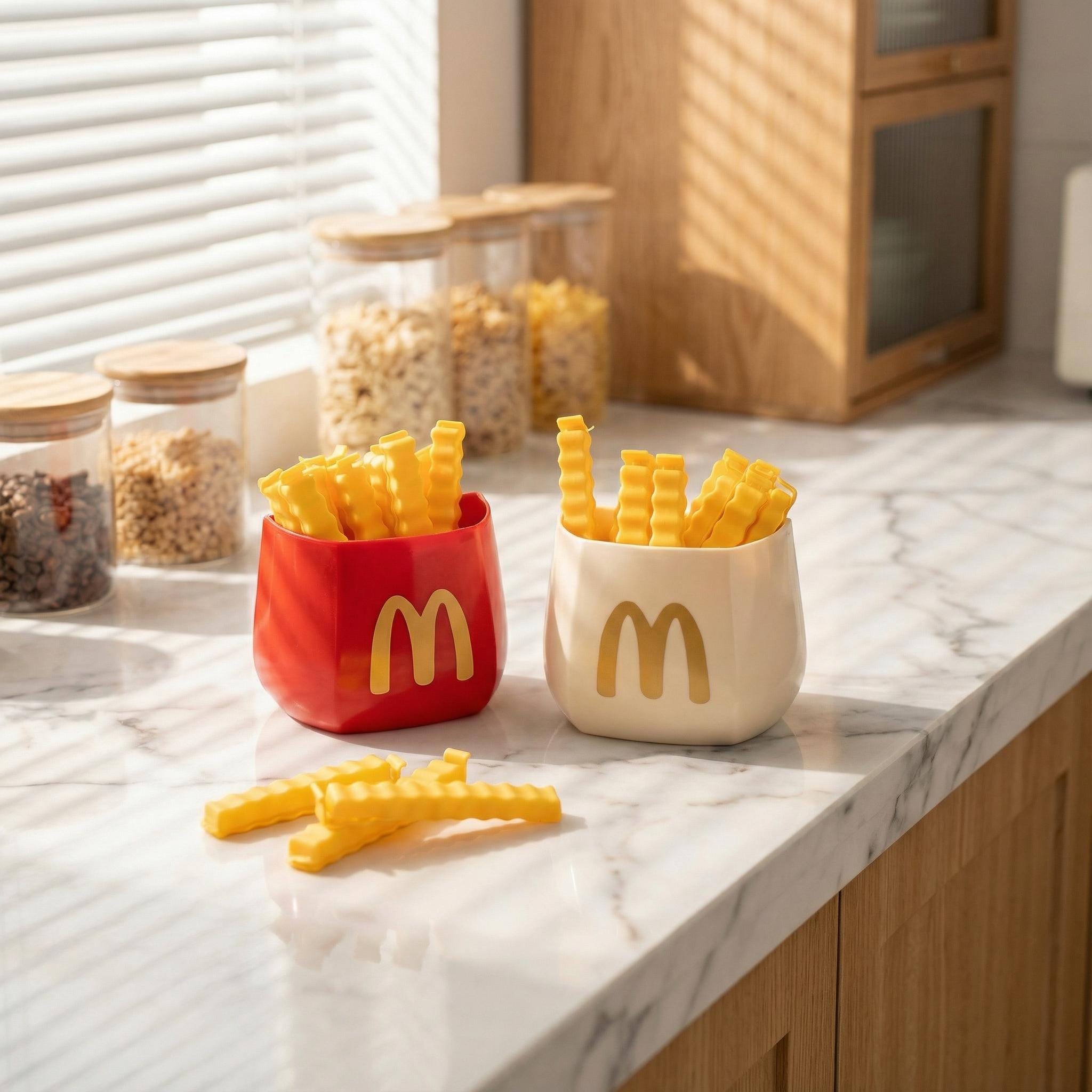 Divertenti clip per sigillare i sacchetti delle patatine fritte, clip per conservare gli alimenti con scatola magnetica per frigorifero, decorazioni r