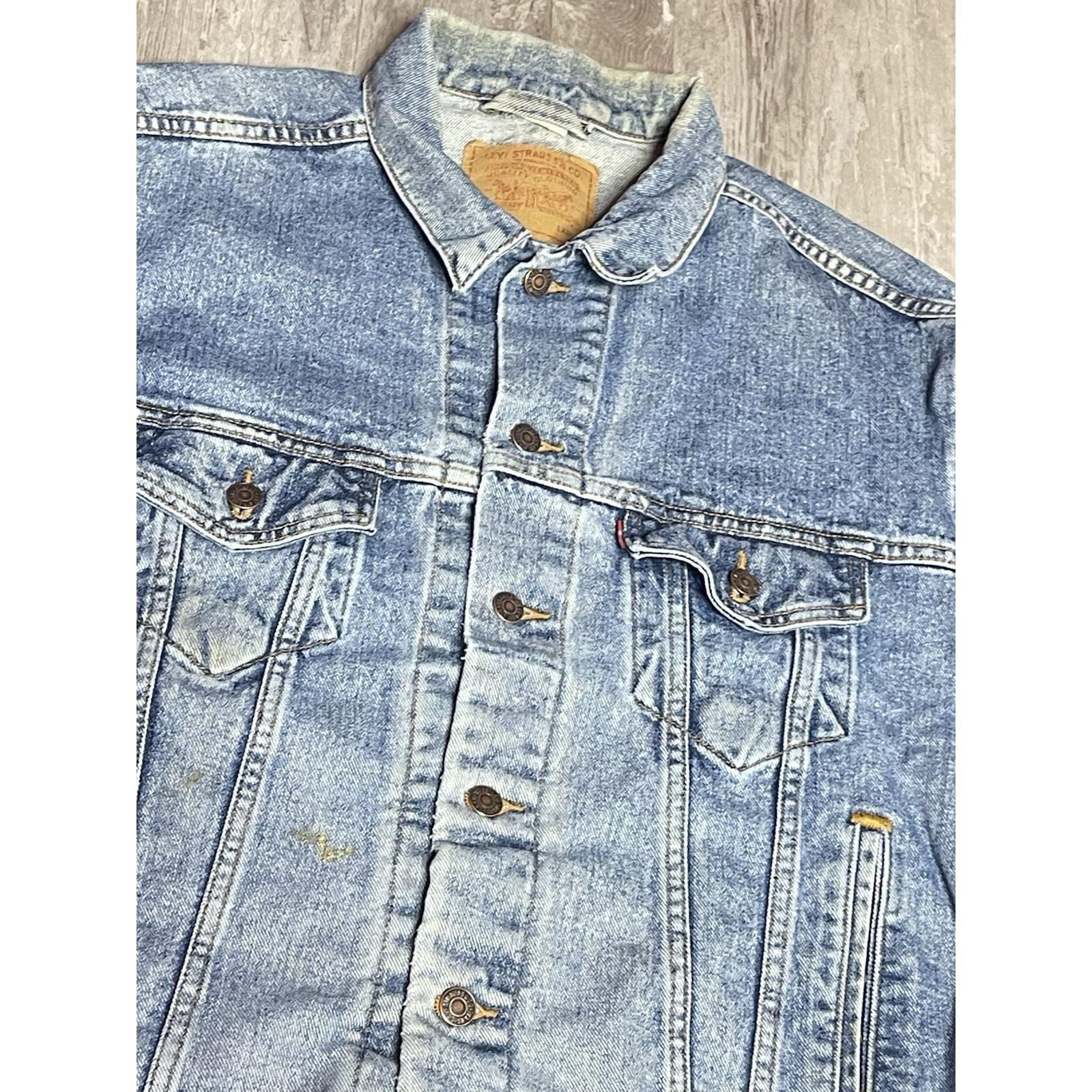 Giacca vintage Levi's Denim Trucker Type 3, taglia Large, 70507 4890, lavaggio medio USA
