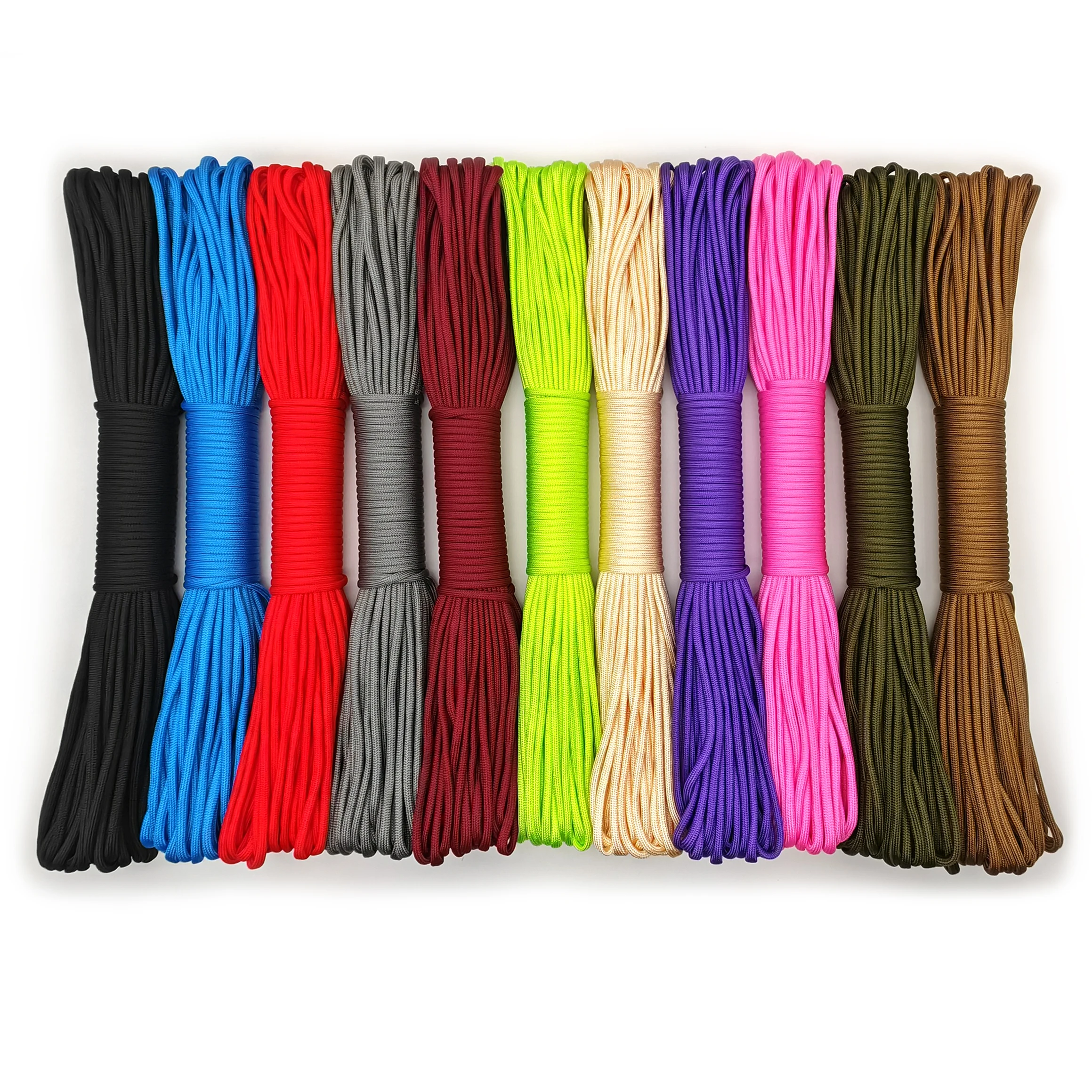 Durchmesser 4 mm, 5 m/10 m/31 m Länge, 7 Ständerkerne, Paracord für Überleben, Fallschirmschnur, Lanyard, Campingseil, Wandern, Wäscheleine Image