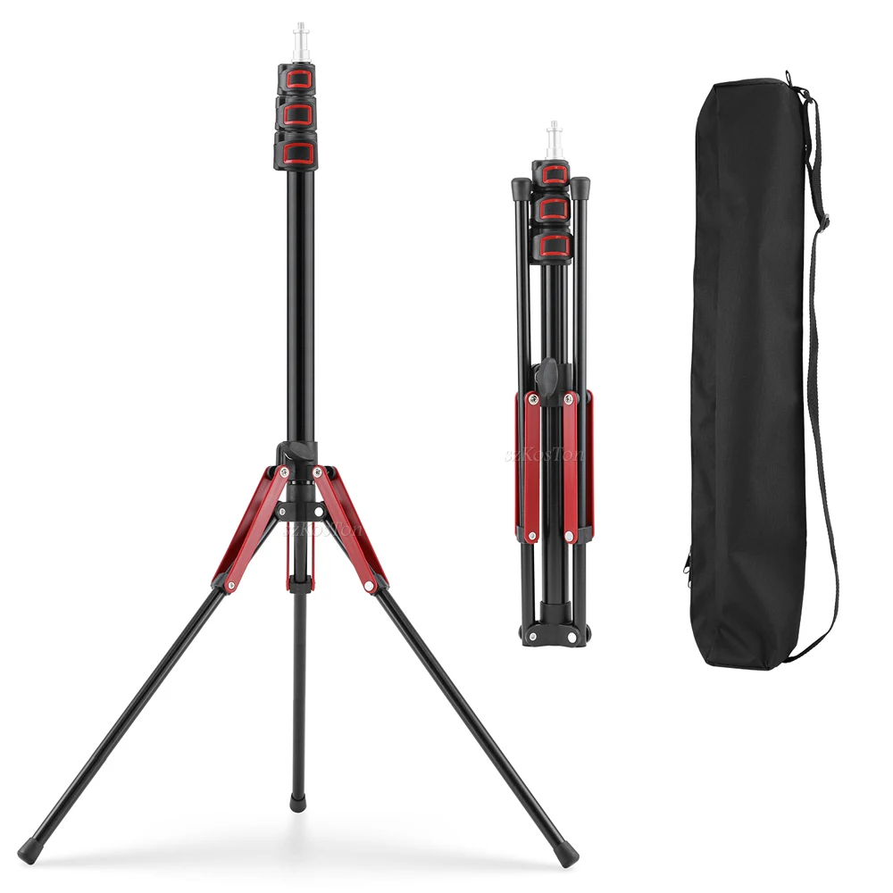 1,9 M/75 Zoll Aluminium Licht Stehen Fotografie Licht Stativ Einbeinstativ Licht Halterung für LED Video Licht Flash Reise 1/4 Schraube Image