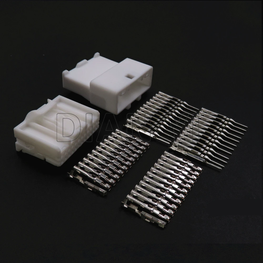 1 Set 24 Weg Auto Elektrische Verdrahtung Unsealed Adapter Automotive Buchse 6098-5285 Auto Ersatz Stecker Teile 6098-5283 Image