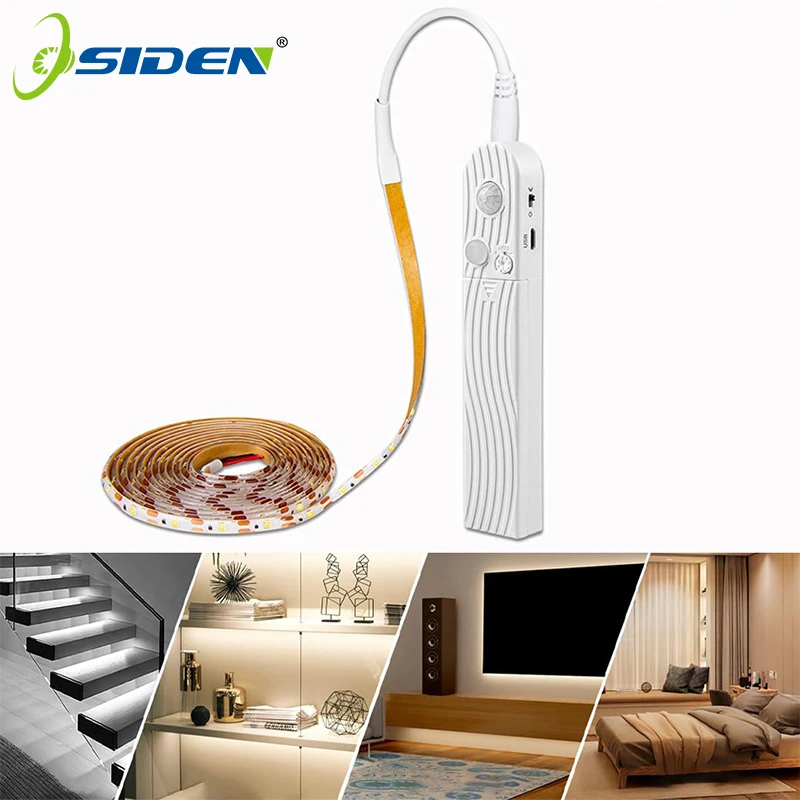 LED-Lichtleiste mit Bewegungsmelder, LED-Lichtleiste, Schrankleiste, Beleuchtung, AAA-Batterie, wasserdicht, für Küche, Kleiderschrank, Schrank, Speisekammer, Schrank
