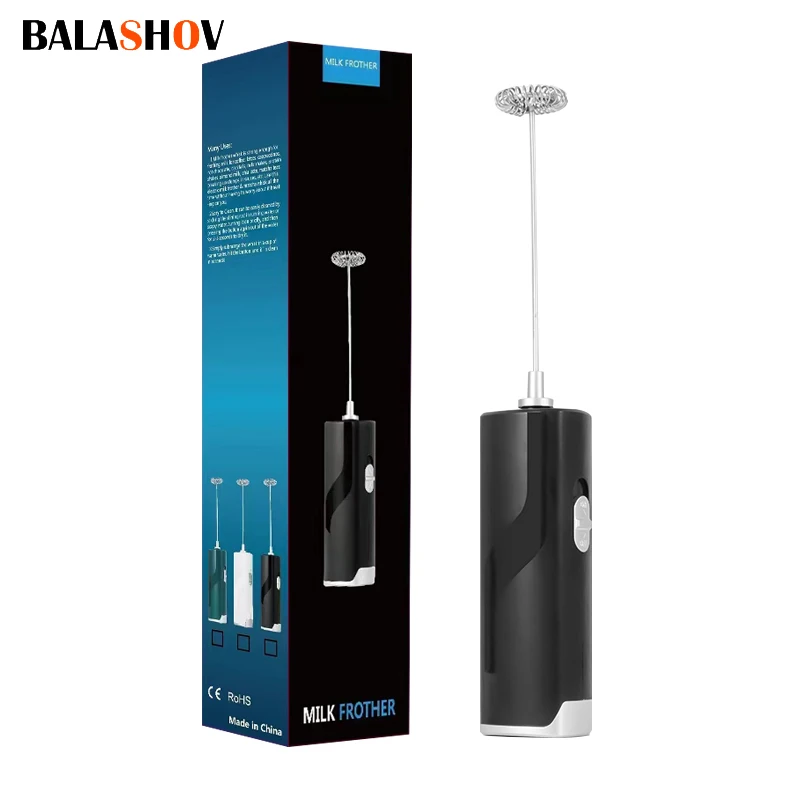 Mini Elektrische Milch Schäumer Mixer Drahtlose Kaffee Schneebesen Mixer Skimer Hand Schneebesen Cappuccino Mixer-düse für Küche Image