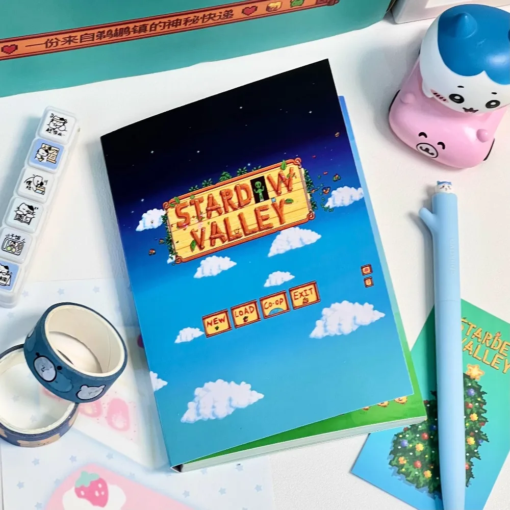 Stardew Valley Pixel-Stil gestanztes Aufkleberbuch, DIY-Tagebuch, lustiges Dekorationsmaterial, niedlich, charmant, kreativ, einzigartig Image